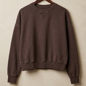 Ninth Hall Fundamentals Brown Wash Relaxed Crewneck Sweatshirt SIZE MEDIUM